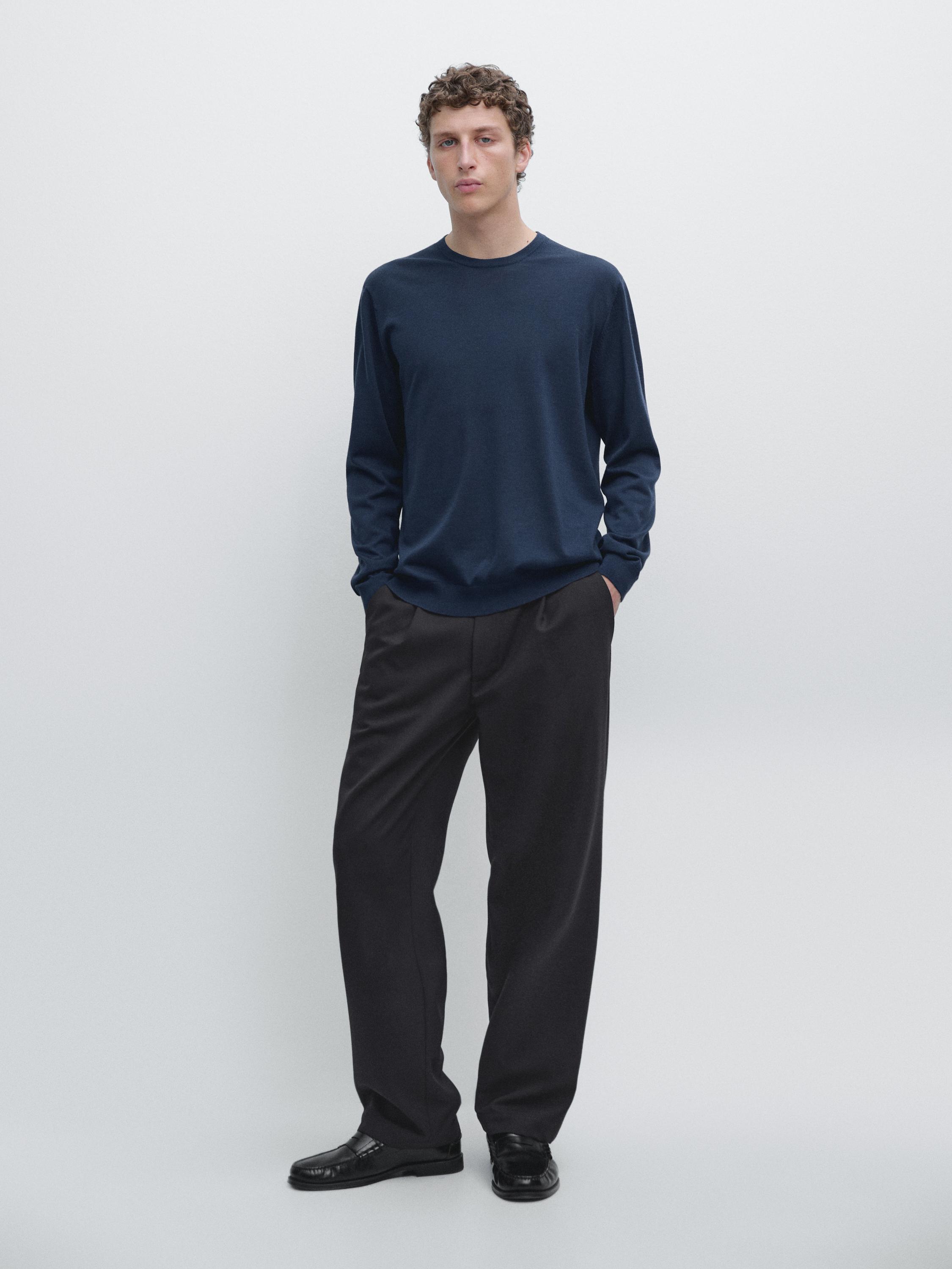 Pull en maille 100 % laine mérinos